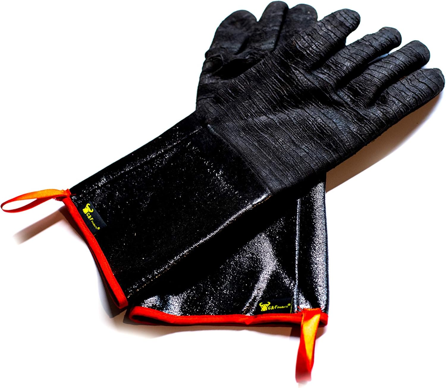 G & F Products 8119-13Inch Cooking Gloves FDA Food Safe No BPA Insulated Waterproof, Oil Proof Heat Resistant BBQ, Smoker, Grill, and Outdoor Neoprene Material, 13 Inch Long, Black : Garden & Outdoor
