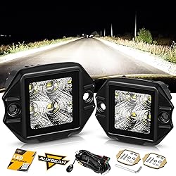 Auxbeam Flush Mount LED Pods, 3.5inch 40W Cube