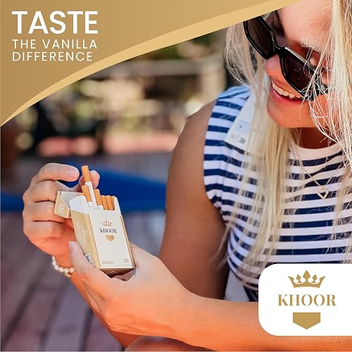 are khoor herbal cigarettes safe KHOOR Vanilla Herbal Cigarette Carton - Nicotine Free, Tobacco Free Option  for Smokers Seeking a Smoother Alternative - 10 Packs in Kenya