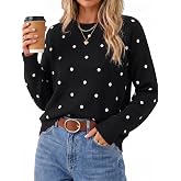 Arach&amp;Cloz Women's Wool Blend Crew Neck Color Block Pullover Sweater