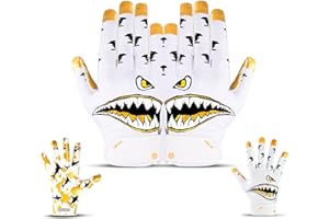 LISAAZ Limited Edition Fit Youth Football Gloves - Tacky Receiver Gloves for Kids 8-12