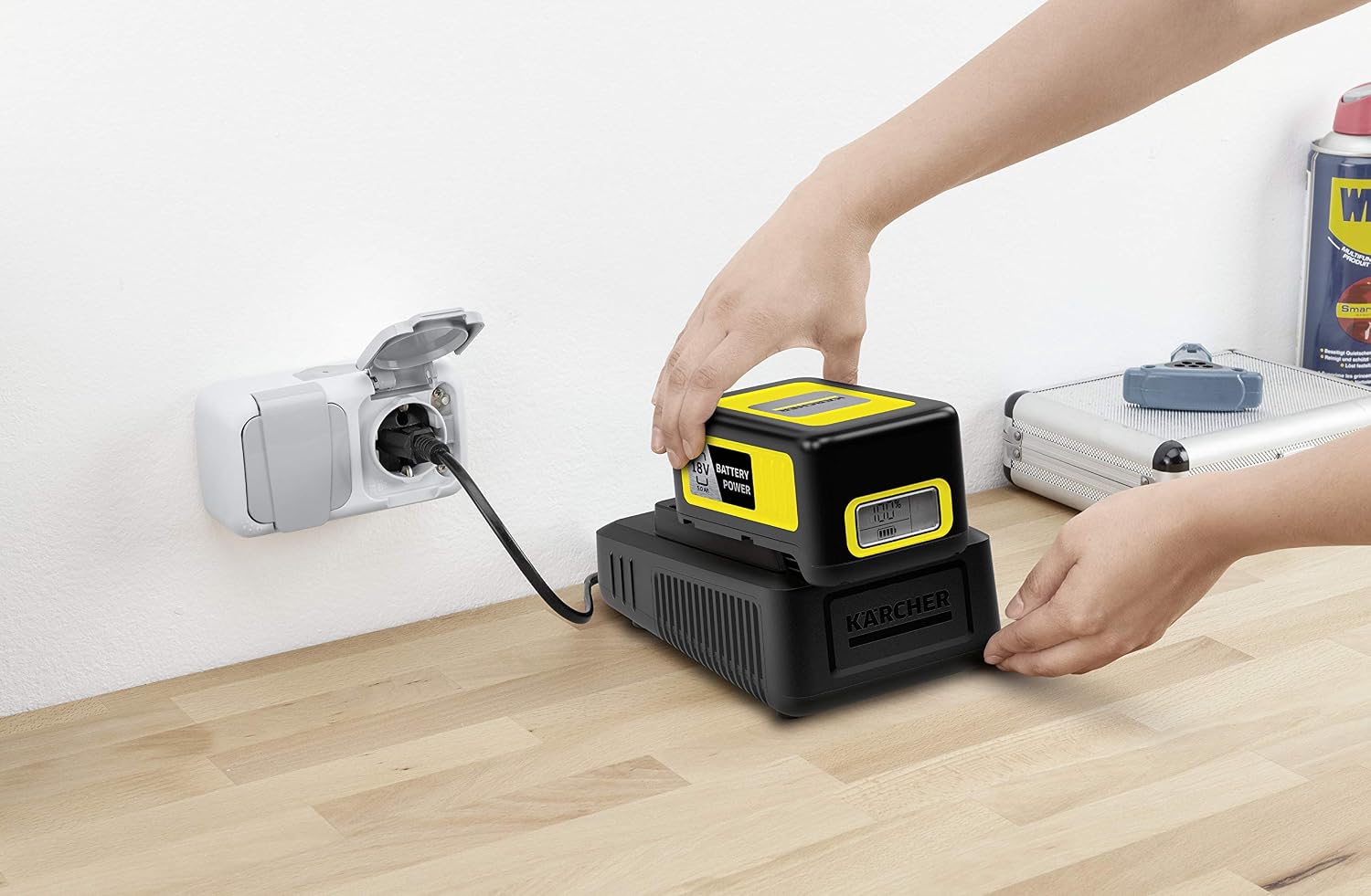 Kärcher 2.445-035.0 18 V / 5.0 Ah Rechargeable Battery, Black, Yellow, 95.0 mm*96.0 mm*142.0 mm, 18 V/5,0 Ah - Image 4