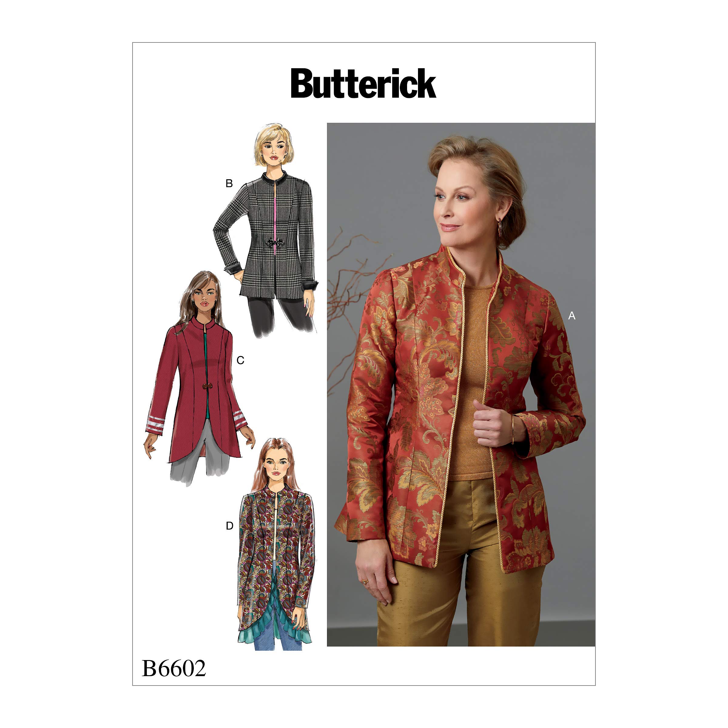 McCall's B6602, butterick, Sewing Pattern,Template, Paper, White, 14-16-18-20-22