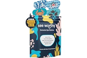 Adhesive Eyepatch for Kids & Adults - As Seen on Shark Tank - Kids Breathable, Comfortable Sea-Themed Eyepatch for Lazy Eye - Amblyopia & Sensitive Skin Medical Eye Patches - 48 Patches by See Worthy