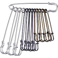 10 Stück Große Sicherheitsnadeln 4 Zoll (10,2 Cm) – 5 Farben, Stahl, Für Decken & Kleidung