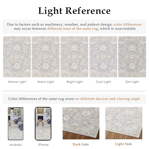 WONDRG 8X10 GREY BROWN WASHABLE AREA RUG FOR LIVING ROOM BEDROOM NEUTRAL FLORAL SOFT NON SLIP RUG LOW PILE DISTRESSED CARPET FOR DINING ROOM NURSERY OFFICE INDOOR