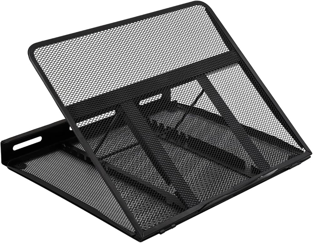 Amazon Basics Ventilated Adjustable Ergonomic Laptop Stand 10–17.3 in Black