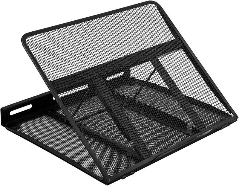 Amazon Basics Ventilated Adjustable Ergonomic Laptop Stand 10–17.3 in Black