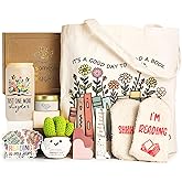 MHSMHL Book Lovers Gifts for Women, Gifts for Book Lovers Women, Bookish Gift for Readers, Reading Accessories Gift for Reading Club Present for Christmas Birthday White Elephant Secret Santa