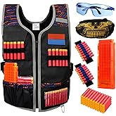Hely Cancy Large Size Adjustable Toy Tactical Vest Kit Compatible with Nerf N-Strike Elite Series for Men, Big Kids XL-Size