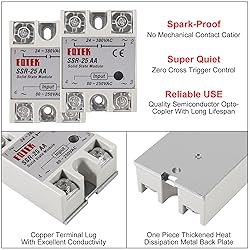Coliao 3pcs SSR-25AA Solid State Relay AC to AC