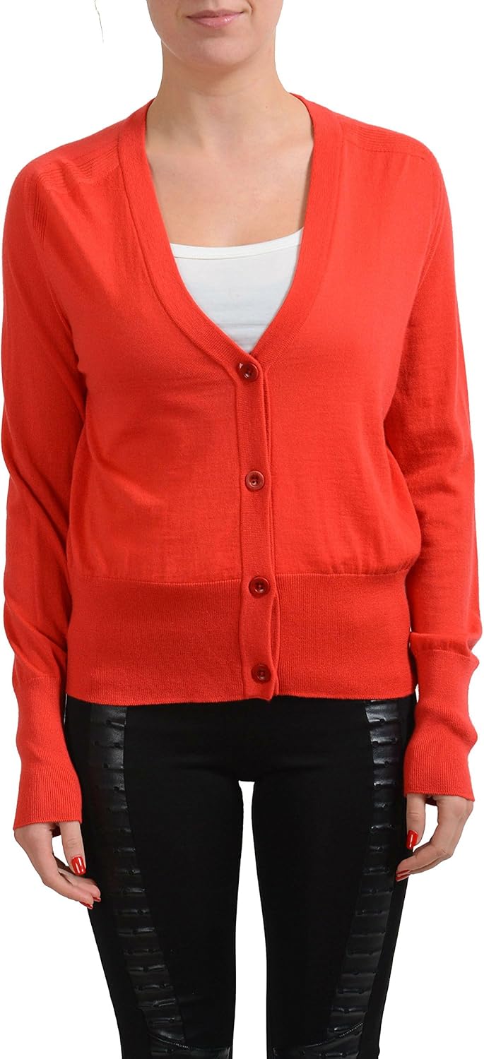 cashmere red cardigan
