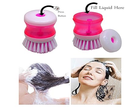 Ekan Hair Scalp Massager Shampoo Brush for Head Bath for Men and Women, 20 g, Pink