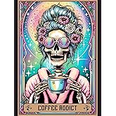 Xoaoes Skull Diamond Art Kits for Adults, Tarot 5D Diamond Painting Kits | DIY Gem Painting, Crafts for Adults, Diamond Art Paintings Kit, Full Drill Diamond Dot for Home Wall Decor 12 X 16 Inch
