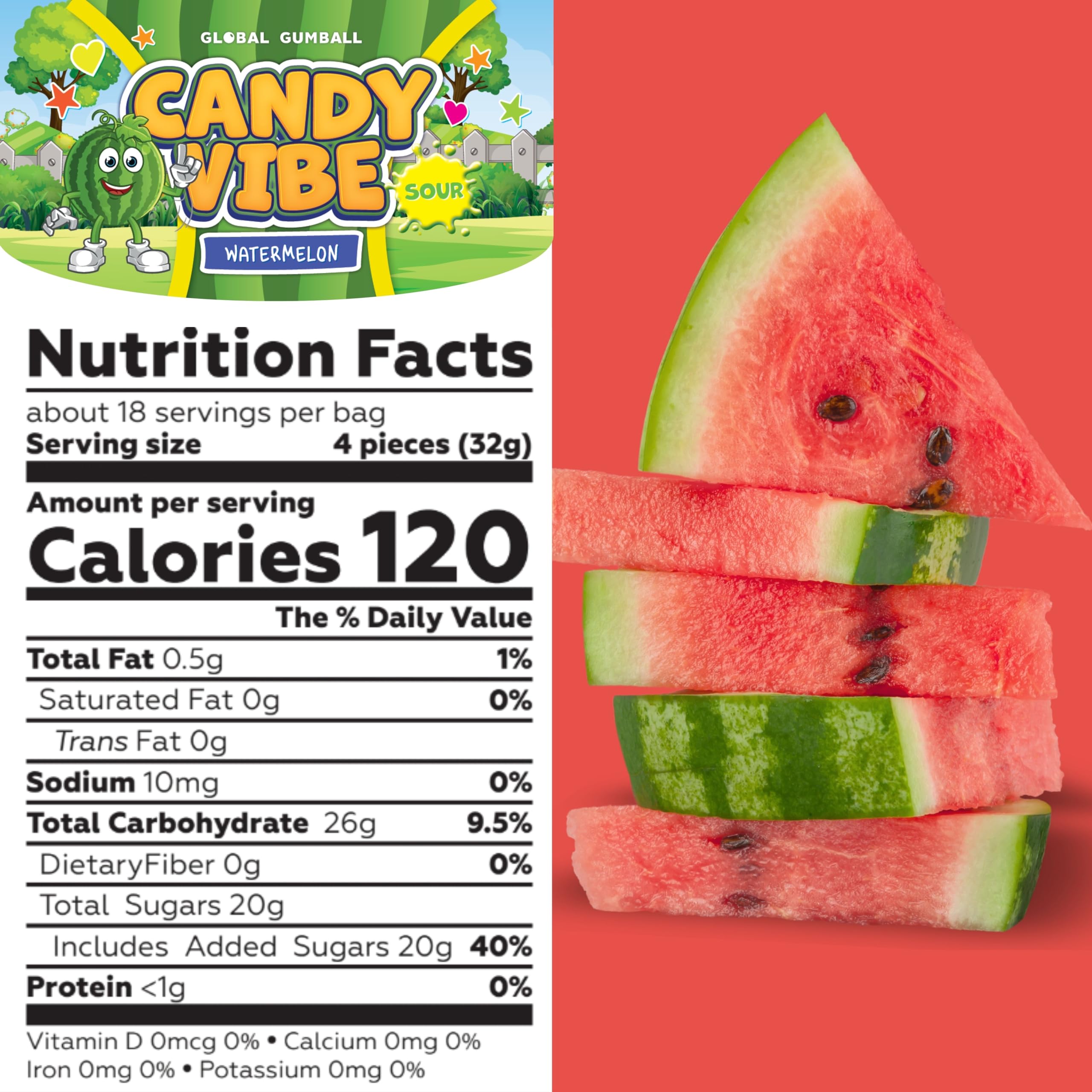 Sour Belts Candy Bulk - Sour Watermelon Chewy Candy