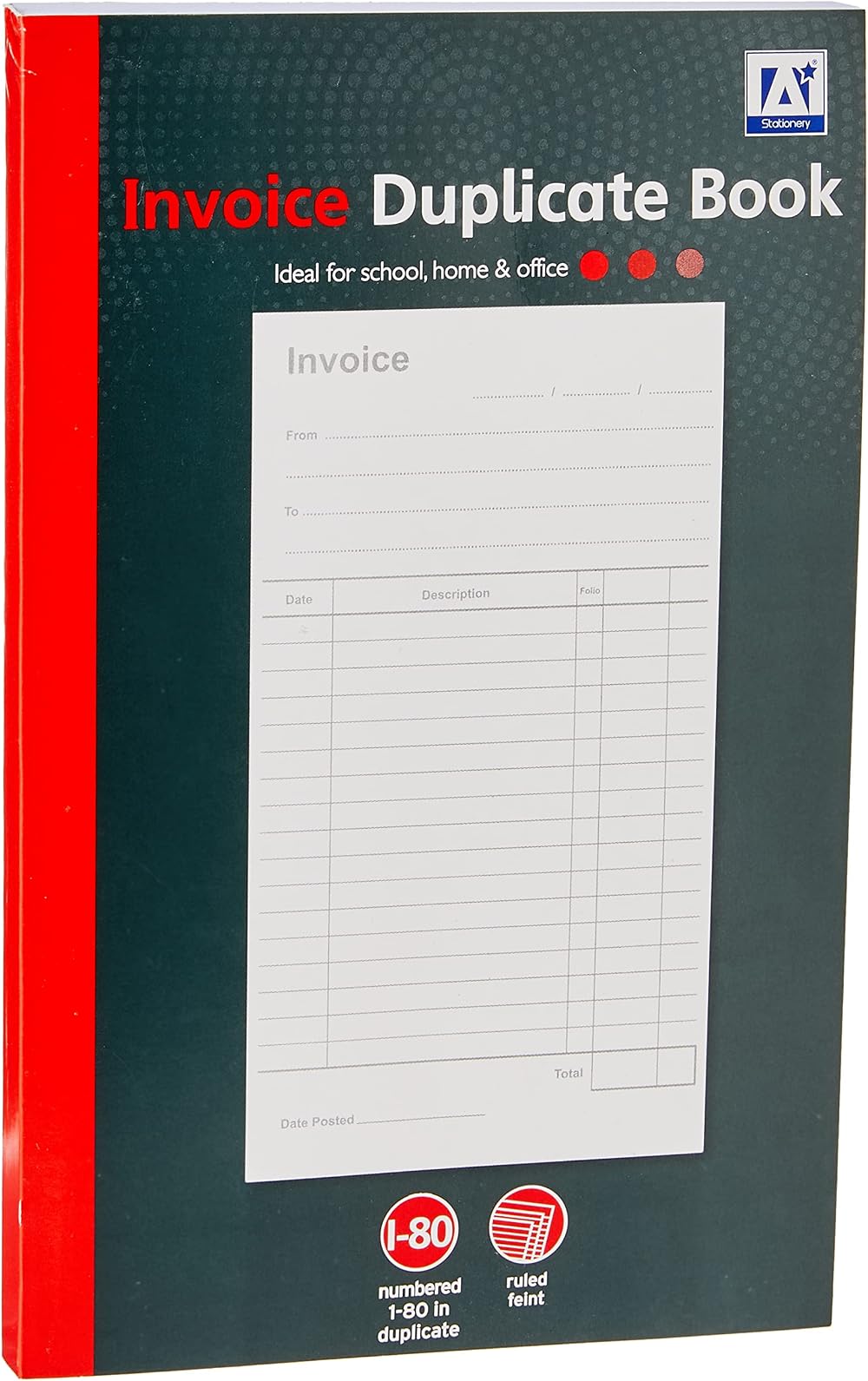 Anker International Invoice Duplicate Book 1-80 A5 Stationery