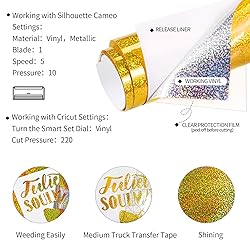 GIRAFVINYL Holographic Gold Vinyl - 12" x6ft Gold