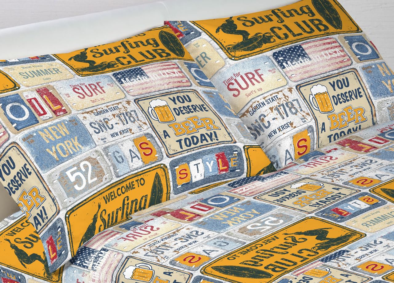 BIANCHERIAWEB Pair of Bed Pillow Cases 50 x 80 cm in 100% Cotton Vintage Design with Side Buttons