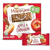 Happy Kid Organics Fruit & Oat Bar, Apple Cinnamon, 5 Count Bar (Pack of 6) packaging may vary