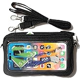 DQL Lightweight Cross Body Phone Case Holder for Women -Phone case with Lanyard Clear Cell Phone Crossbody Bags/Purse/Wallet for Concert Football Games Sports Stadium Events