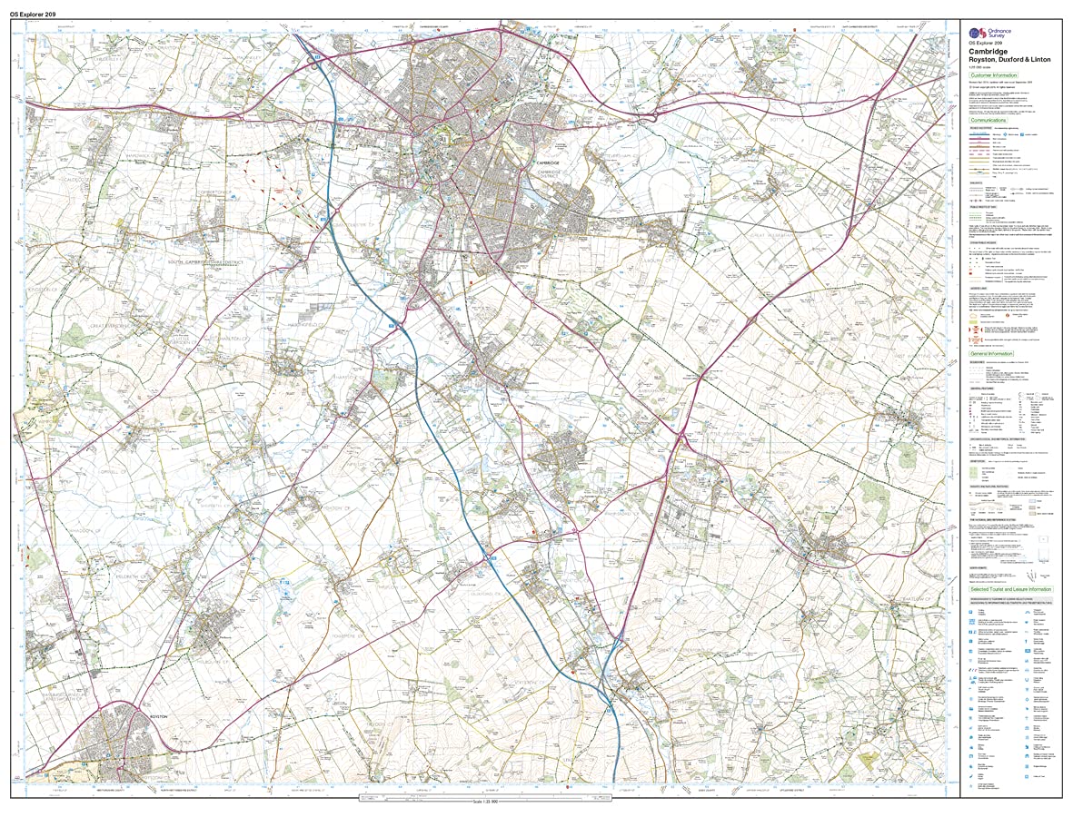 Ordnance Survey Map Cambridge Cambridge Map | Royston, Duxford & Linton | Ordnance Survey | Os Explorer  Map 209 | England | Walks | Hiking | Maps | Adventure: Amazon.co.uk: Ordnance  Survey: 9780319244029: Books
