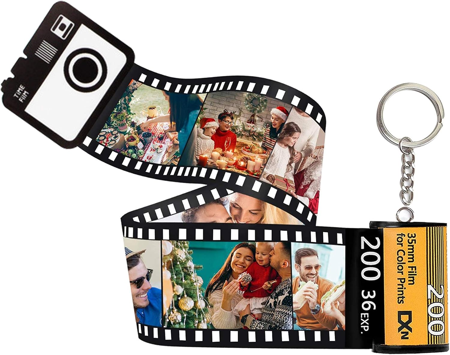 Yonhi Personalized Film Roll Keychain,Custom