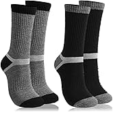 Cutecrop 2 Pairs Alpaca Wool Hiking Socks for Men Women Alpaca Wool Blend Thick Thermal Winter Crew Boot Socks