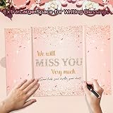 HILAVO Rose Gold Farewell Guest Book We Will Miss You Signature Keepsake view 4