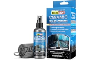 XPERTCHEMY Ceramic Glass Coat Protectant, Hydrophobic Protective Formula, Long-Lasting and Durable Ceramic Coating, Advanced Rain Windshield Water Repellent for Cars, Mirrors and Other Glass Surfaces