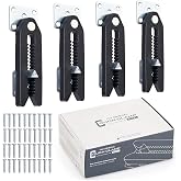 Couch Clamp Steel Non-Slip Sectional Connectors for Sliding Sofas, Adjustable Clips to Keep Sectional Couch Together, Prevent Floor Scratches and Keep Sectional from Sliding (4 Pack)