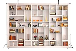 BELECO 10x8ft Fabric White Bookshelf Photography