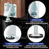 DASBET M10 Leveling Legs 4PK Heavy Duty Furniture Levelers w/ Lock Nuts 2" Adj view 3