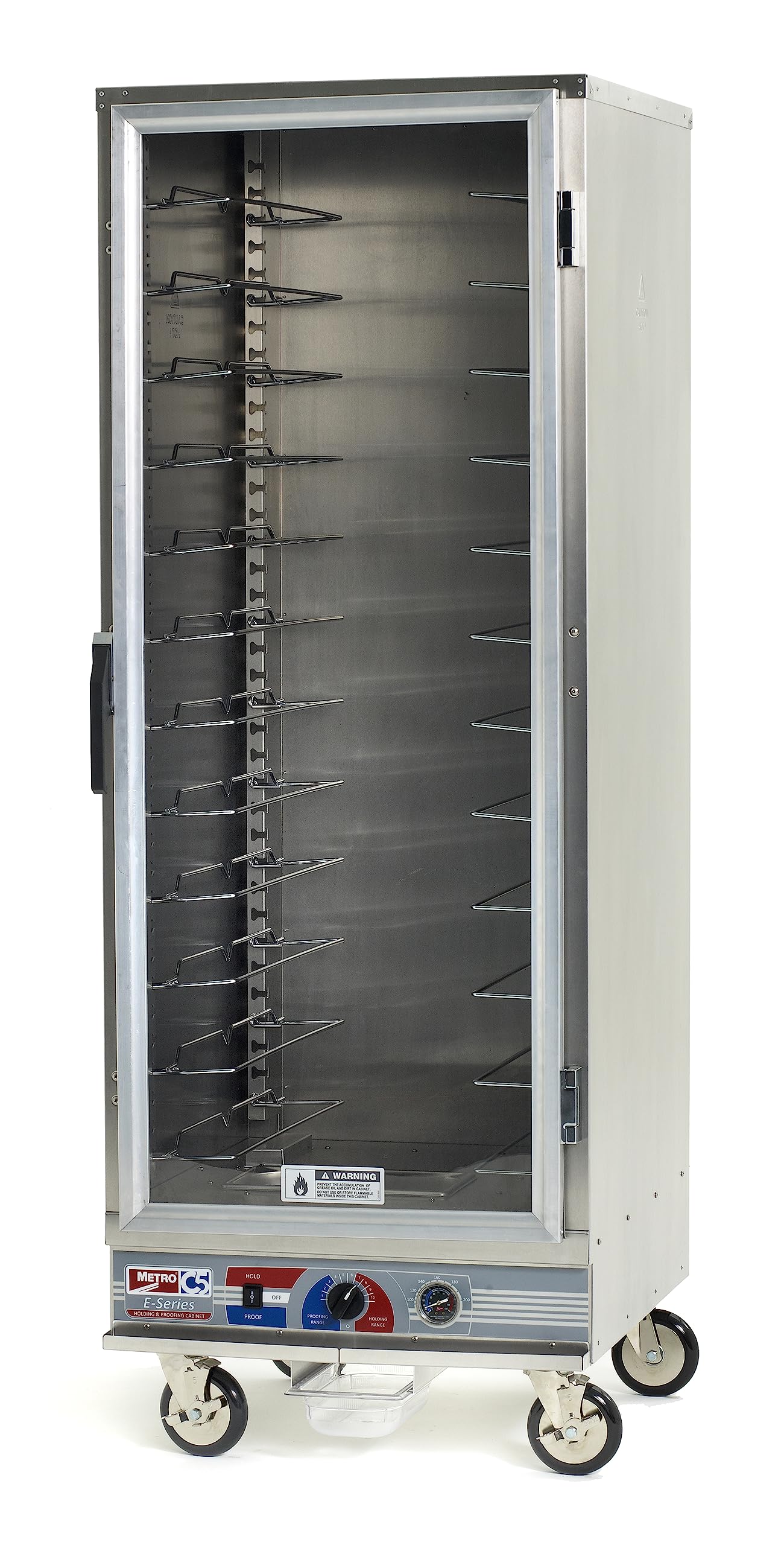 Photo 1 of ***UNABLE TO TEST DUR TO PLUG***
METRO C5 E-Series Non-Insulated Holding and Proofing Cabinet with Adjustable Universal Slides - 24 Food Pan Capacity - Full-Height, Easy-Open, Reversible Door - NSF and UL Listed