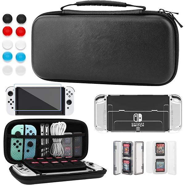 Amazon.com: GLDRAM Black Carrying Case for Nintendo Switch, 11 in