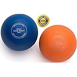 LAX Stars Lacrosse Balls By Myofascial Tension Release, Fascia Release, Massage Balls for Foot, Massage Balls for Back, Trigger Point Therapy Balls, Muscle Knots, Yoga, Pack of 2 Balls