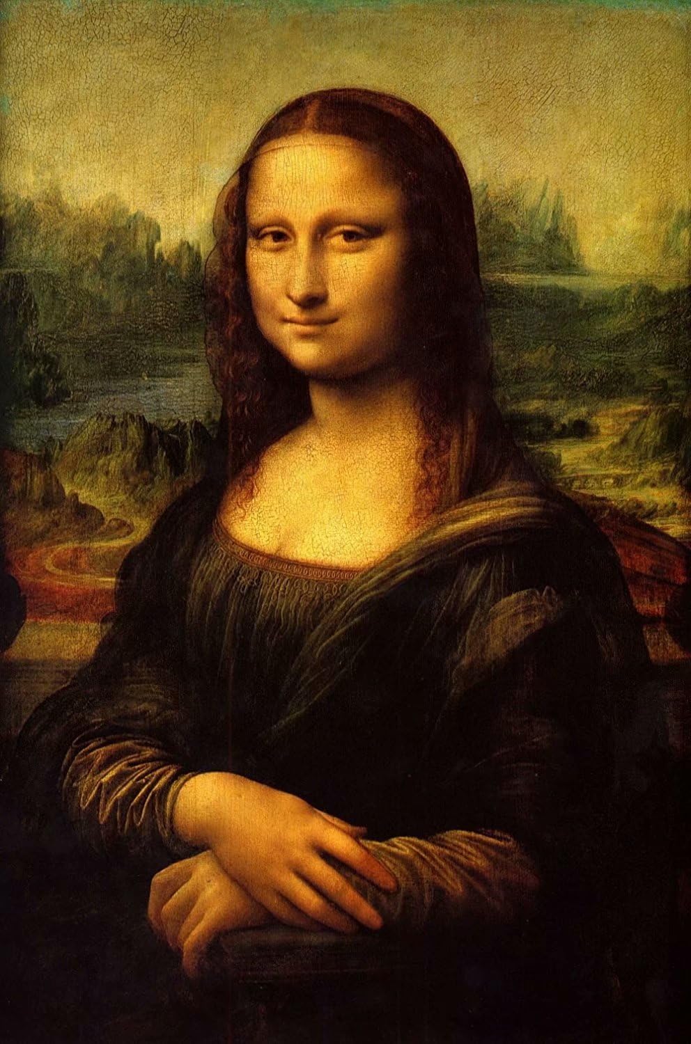 Handser DIY 5D Diamond Painting Full Drill Round Diamond Embroidery Painting Cross Stitch Paint by Number Kits Mona Lisa Smile