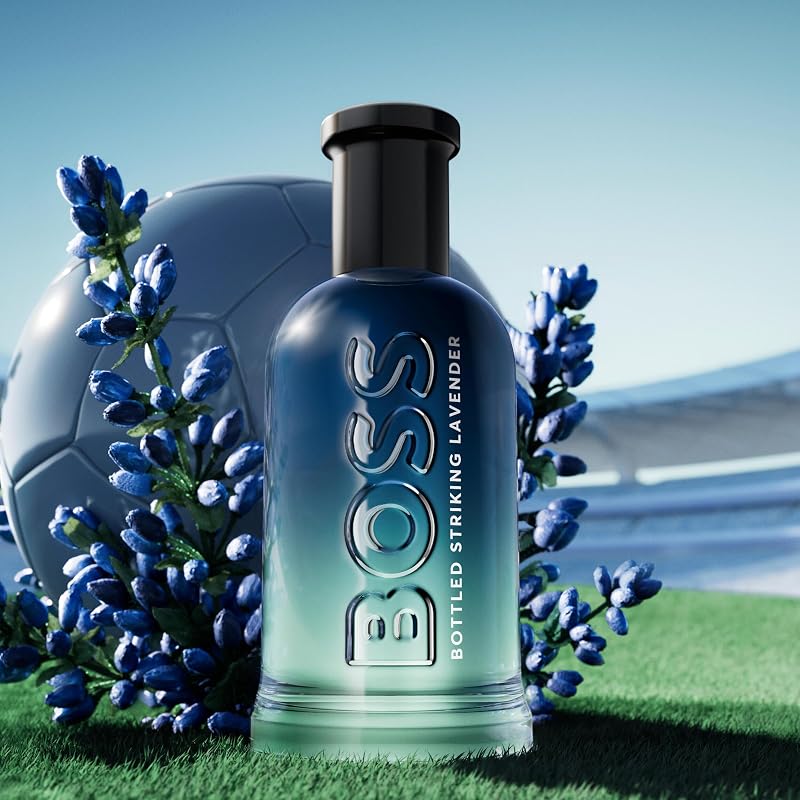 Eau de parfum de lavanda engarrafada BOSS – fragrância herbácea para homens – com lavanda branca, lavanda azul e musgo – fragrância duradoura