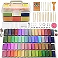 Aestd-ST Polymer Clay 60 Colors, Modeling Clay for Kids DIY Starter Kits, Oven Baked Model Clay, Non-Sticky,with Sculpting Tools, Holiday Gift for Children and Artists.