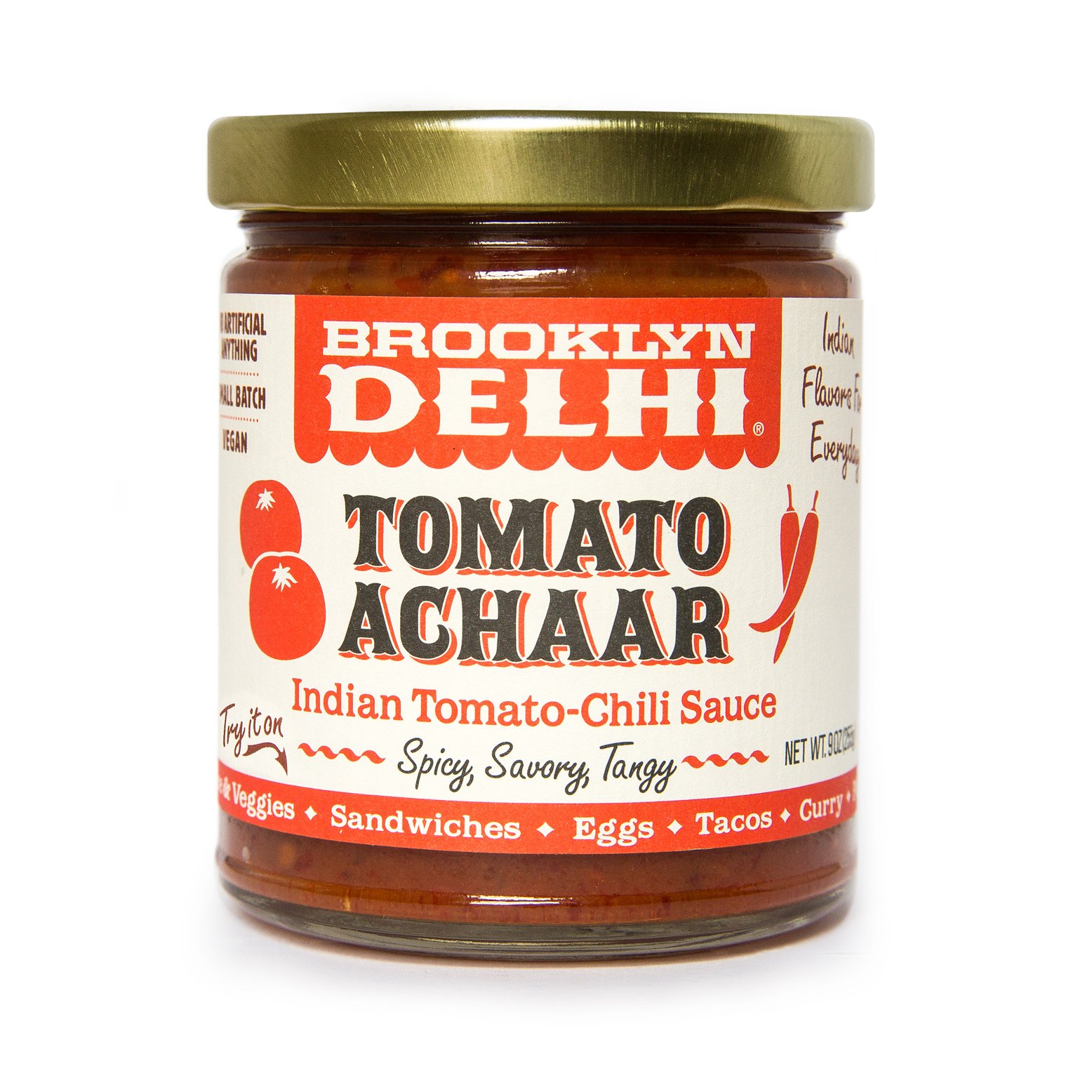 Brooklyn Delhi Tomato Achaar Indian Chili Sauce, 9 Oz Buy Online in