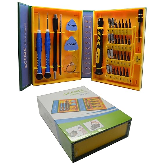 ACENIX Universal Reparaturset 38 Stück Professional Präzisions-Schraubendreher-Set Repair Tool Kit für Reparatur iPhones, Android Phones, Tablets, Computer, Elektronik, und mehr