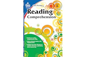 Carson Dellosa Skill Builders Reading Comprehension 6th Grade Workbook, Fiction and Nonfiction Passages, Puzzles, and More, Classroom or Homeschool Curriculum
