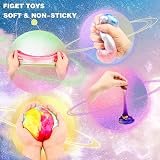 Petyuioyu Galaxy Slime Kit 4 Pack Non Sticky Stress Relief Fun view 2
