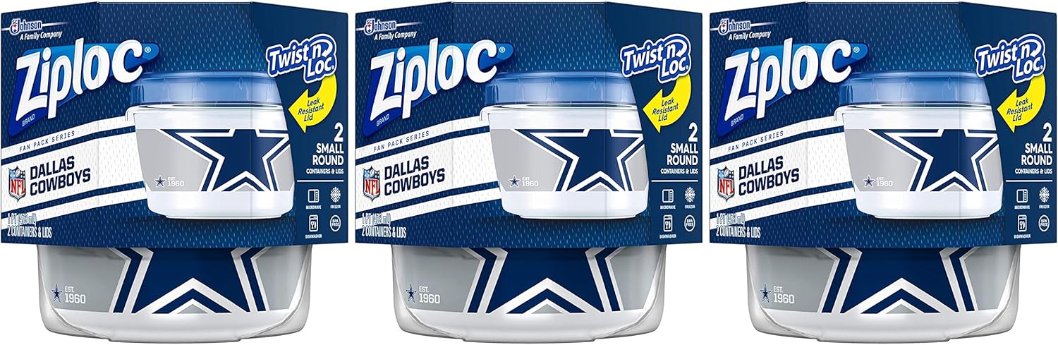 Amazon Com Ziploc Brand Nfl Dallas Cowboys Twist N Loc