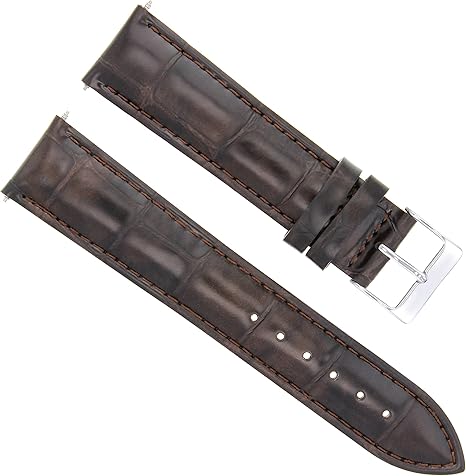 24mm Genuine Leather Watch Strap Band Compatible With Guess Watch Dark Brown Amazon Com