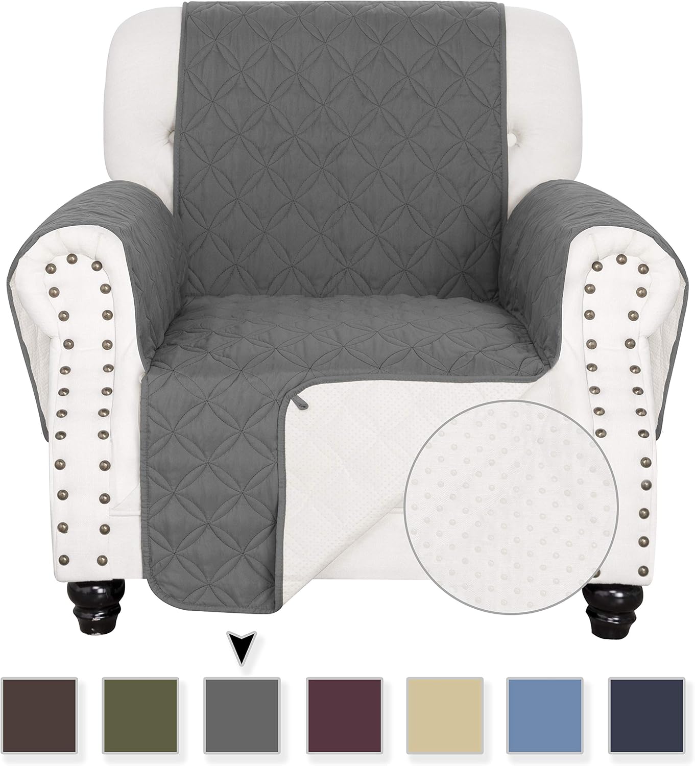 SOFTOWN Non-Slip Chair Sofa Slipcover 100% Waterproof Sofa Cover Furniture Protector Couch Covers with for Dog， Pets: Kitchen & Dining