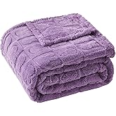 GIOKARNNA Bunny Checkered Throw Blankets,Soft Warm Blankets for Lover Women Men Friends Gifts Pets,Lightweight Fuzzy Blanket for Couch Sofa Bed Travel and Camping(Lavender,50"x60")