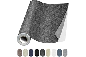 Lifeshoon Linen Repair Patches, Self-Adhesive Fabric Patches, Large Linen Repair Tape for Sofa, Couches, Furniture, Chair, Clothing(3.5X78 inch, Dark Grey)