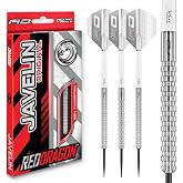 RED DRAGON Javelin Original - Steel Tip Darts - 85% Tungsten- 20g-26g Range | Professional Darts Set | Hardcore 100 Micron Flights &amp; Medium TRX Nylon Shafts | Ergonomic Grip &amp; Aerodynamic Design