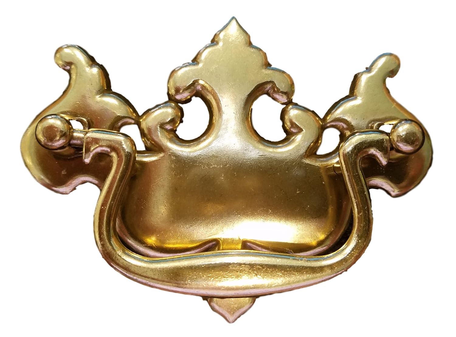 Set Of 6 Colonial Brass Finish Chippendale Drawer Pulls Dresser