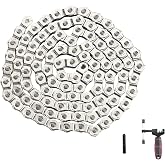WEEROCK KMC BMX Single Speed Bike Chain 1 Speed Half Link High Strength Bicycle Chains 1/2" x 1/8" x 100/114 Links